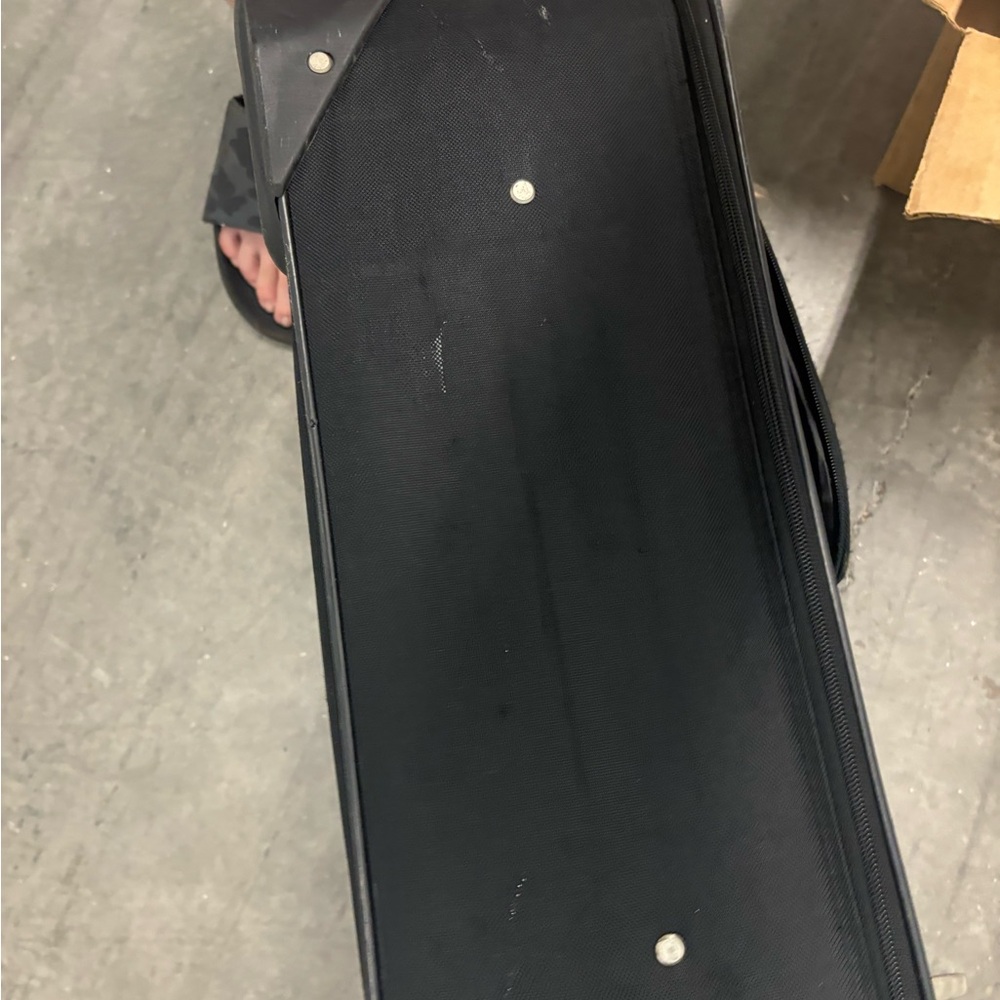 Essentials Black Suitcase With Retractable Handle… - image 7